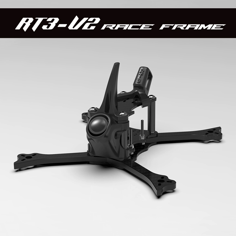 BCROW RT3-V2 3寸 竞速 穿越 碳纤 FPV 航模 穿越机 黑鸦 机架