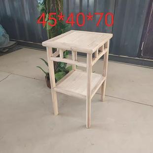 实木边几小桌子简易家用小茶几沙发边柜侧边柜小型桌置物架新中式