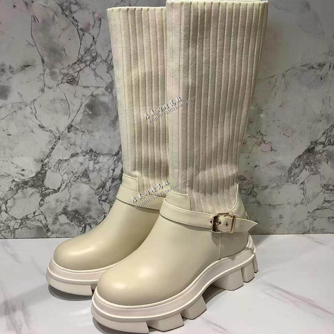 24冬季新品10.5cm显瘦长筒袜靴图片