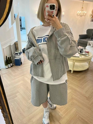 VOTUS韩国短卫衣男女同款外套