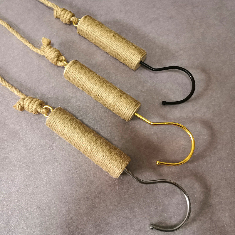 의류 매장 후크 디스플레이 랙 대마 밧줄 장식 매달려 반지 옷 걸이 벽 교수형 벽 복고풍 옷 걸이 교수형 S 후크