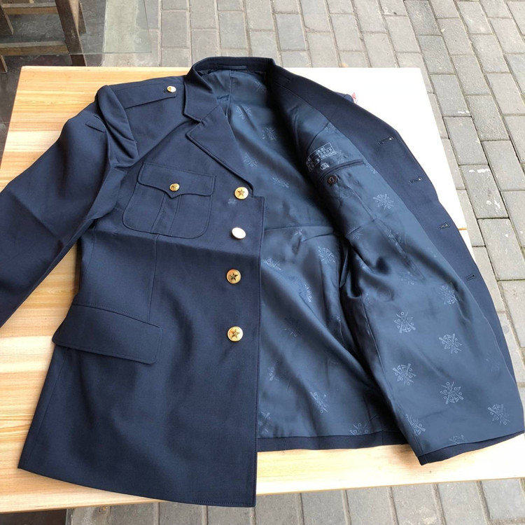 库存老式海春秋服套装蓝色小西领外套上衣老兵收藏枪花内衬军迷服,户外/登山/野营/旅行用品,作训外套/套装/野战套装,淘宝优惠券,粉丝福利购,淘宝优惠卷