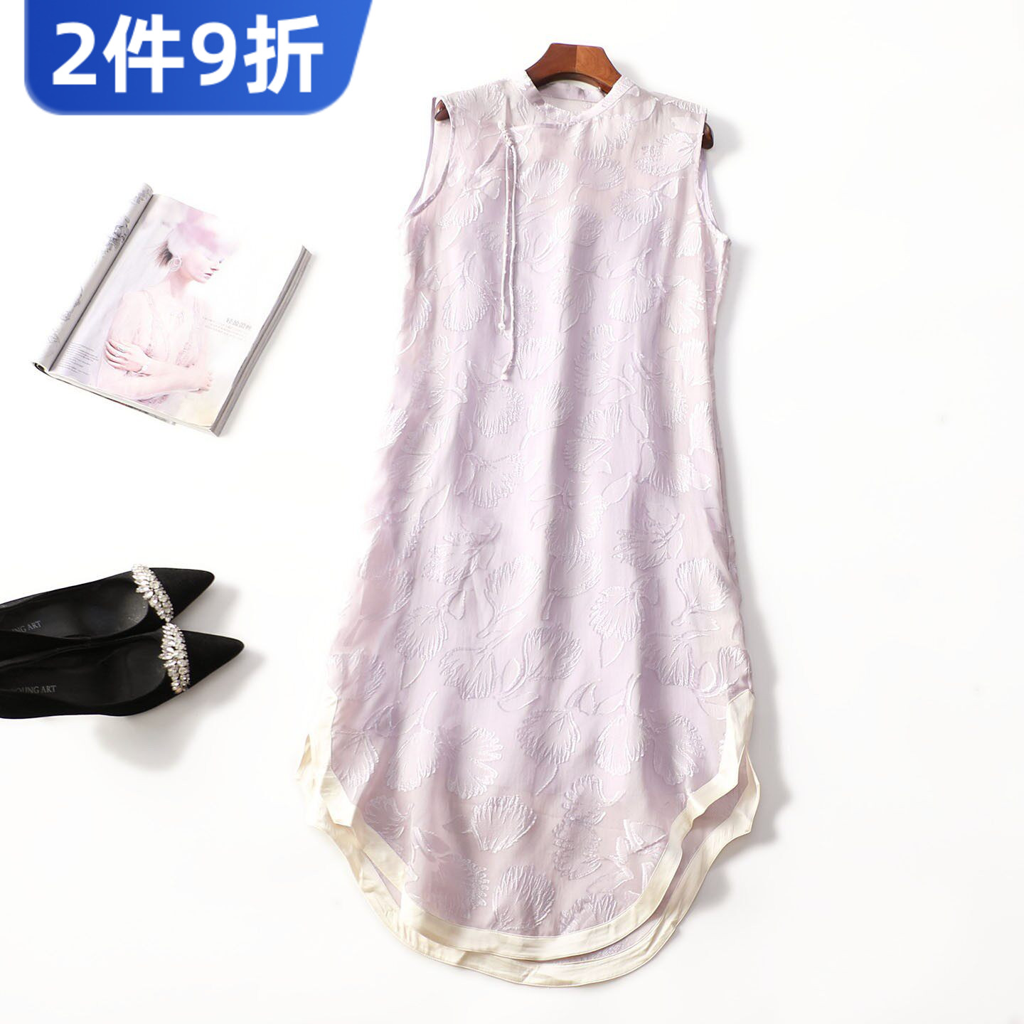 248610 夏连衣裙 深圳女中长款无袖套头.S.M.L