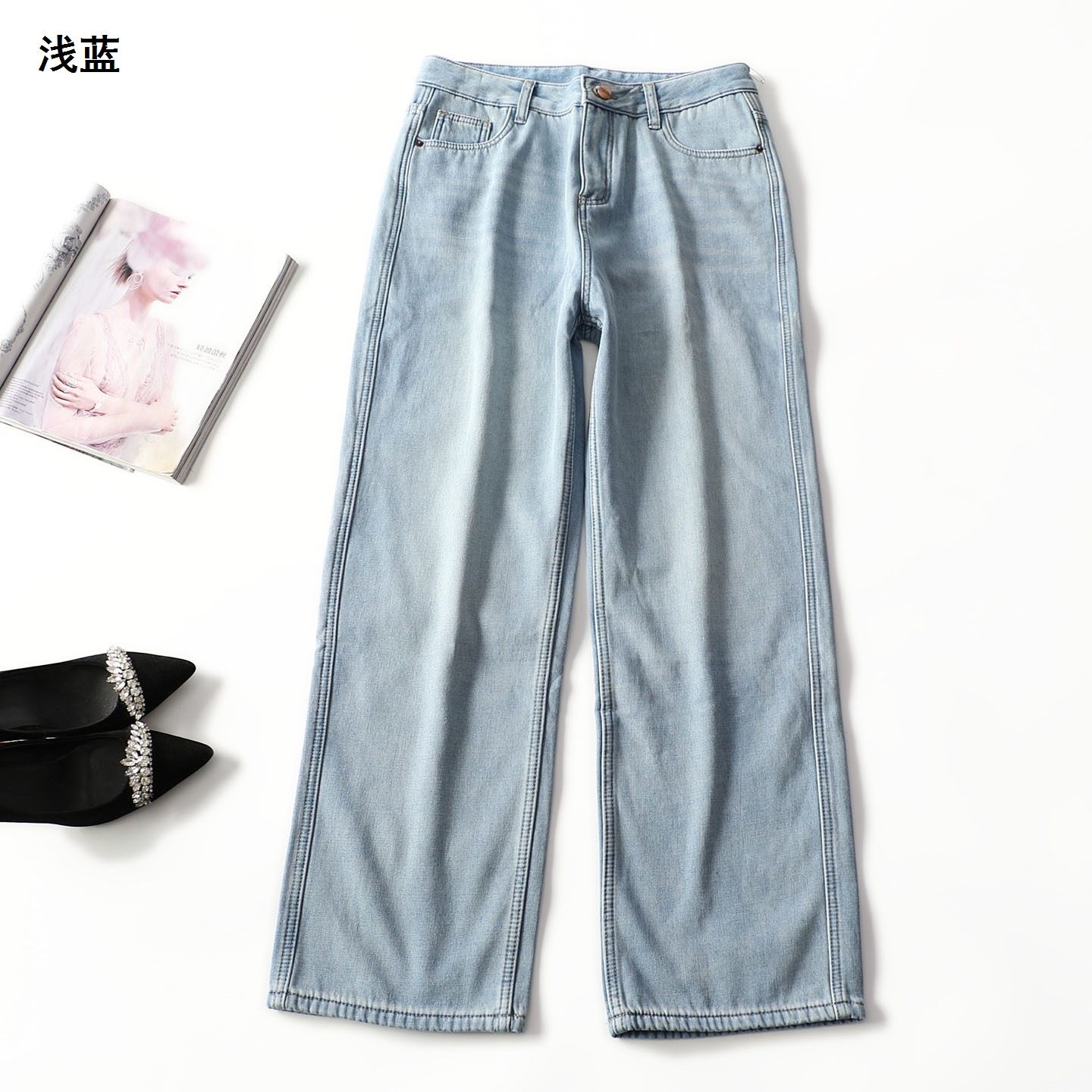 504324 冬长款牛仔裤,女装/女士精品,牛仔裤,淘宝优惠券,粉丝福利购,淘宝优惠卷