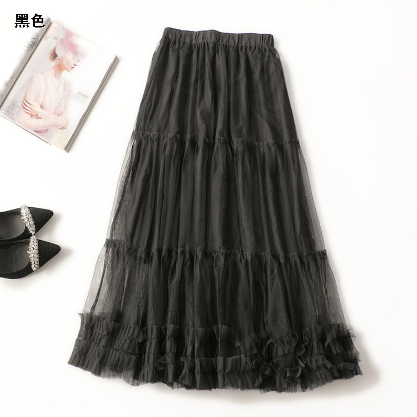 410804 夏半身裙 深圳女加长