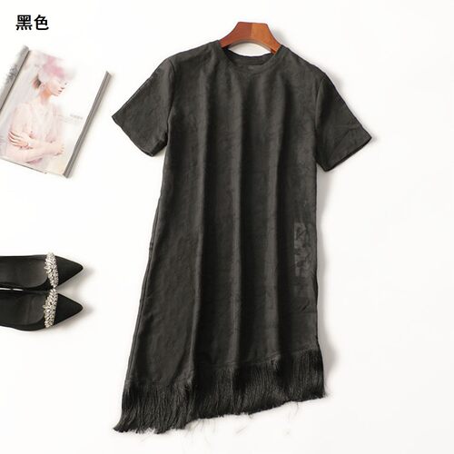 245472 夏连衣裙 深圳女长款短袖圆领.S.M.L