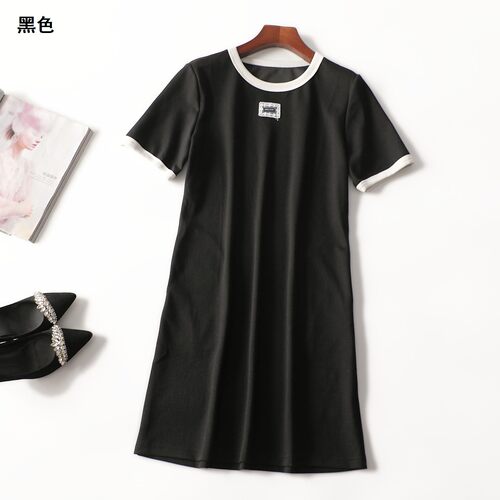 246330 夏连衣裙 深圳女长款短袖套头.S.M.L