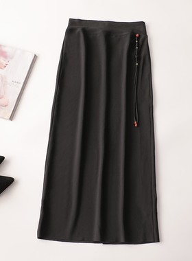 244802超值清货女装精品新中式国风优雅女人味秋加长半身裙