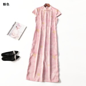 246193 夏连衣裙 女加长款短袖套头.M