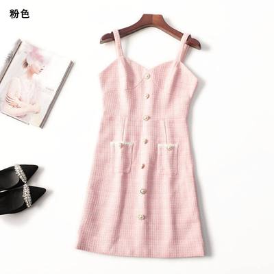 410616 秋棉连衣裙 深圳女吊带裙长款