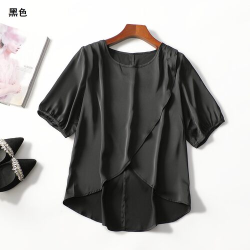 248478 夏上衣 女中长款五分袖套头.M.L.XL.2XL