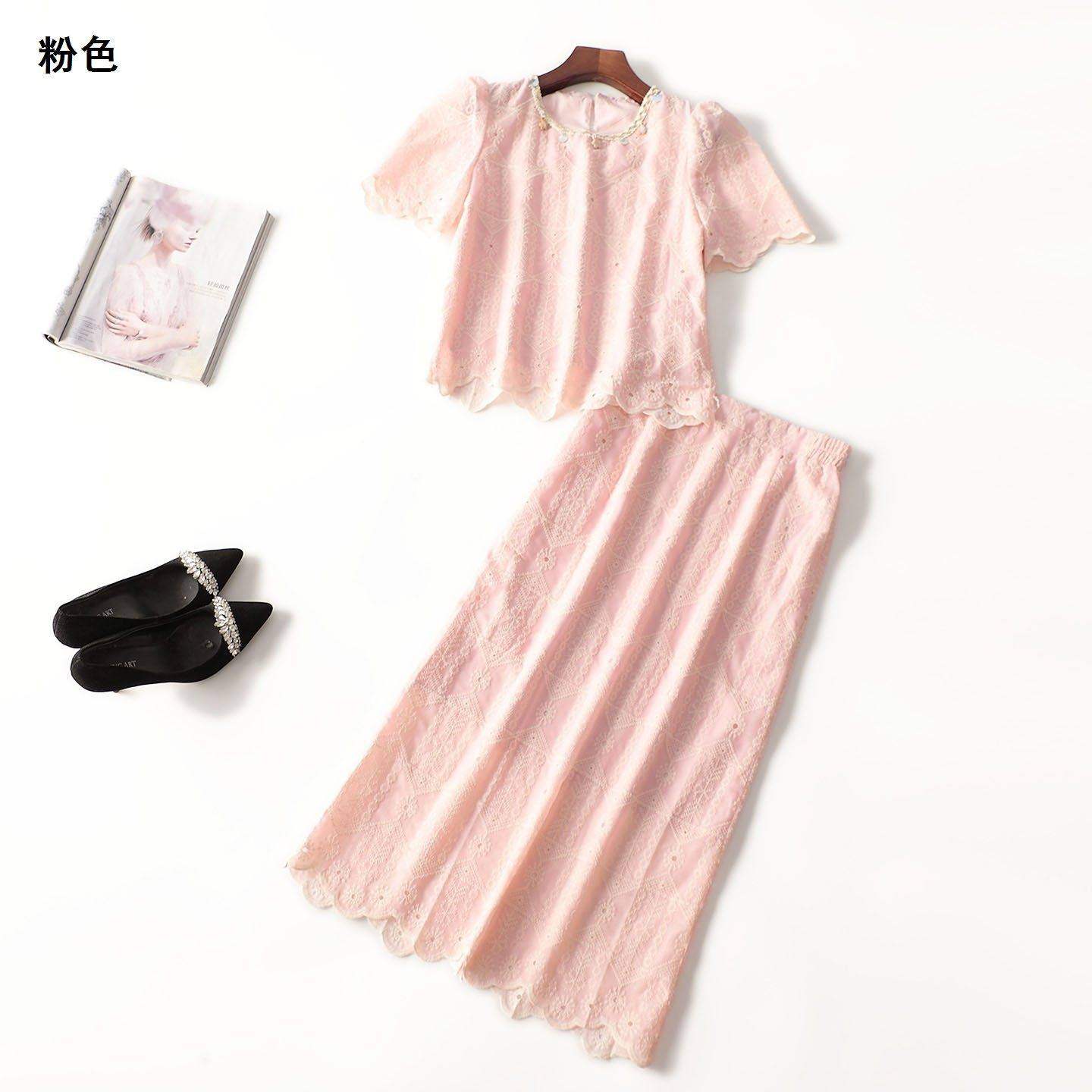 246612 夏上衣半身裙套装 女长款短袖套头,女装/女士精品,时尚套装,淘宝优惠券,粉丝福利购,淘宝优惠卷