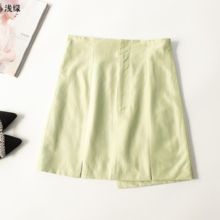 245310牛货南油高定原创设计师双宫真丝桑蚕丝短款高腰半身裙