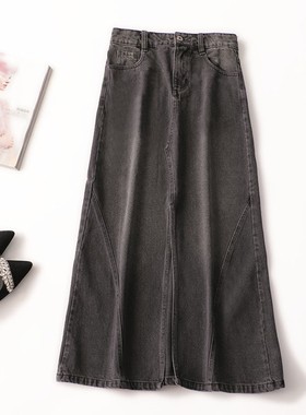 244053 秋棉半身裙 女加长