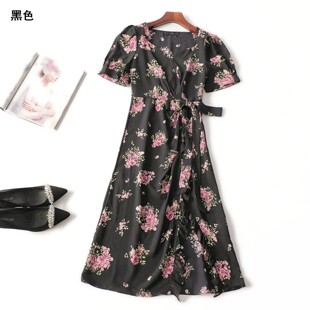 连衣裙 V领短袖 246041 夏加长款