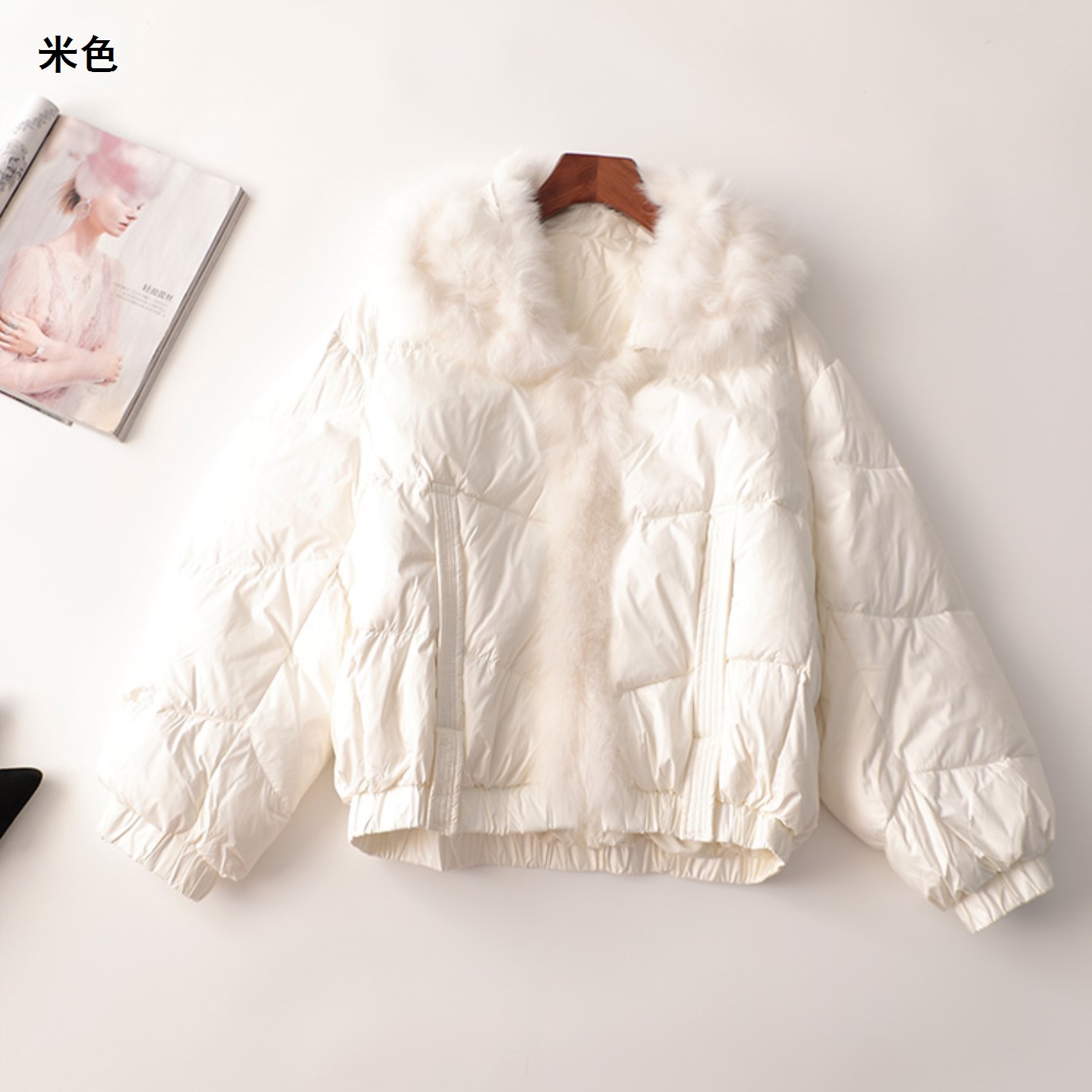 244210 冬羽绒服 女中长款长袖翻领