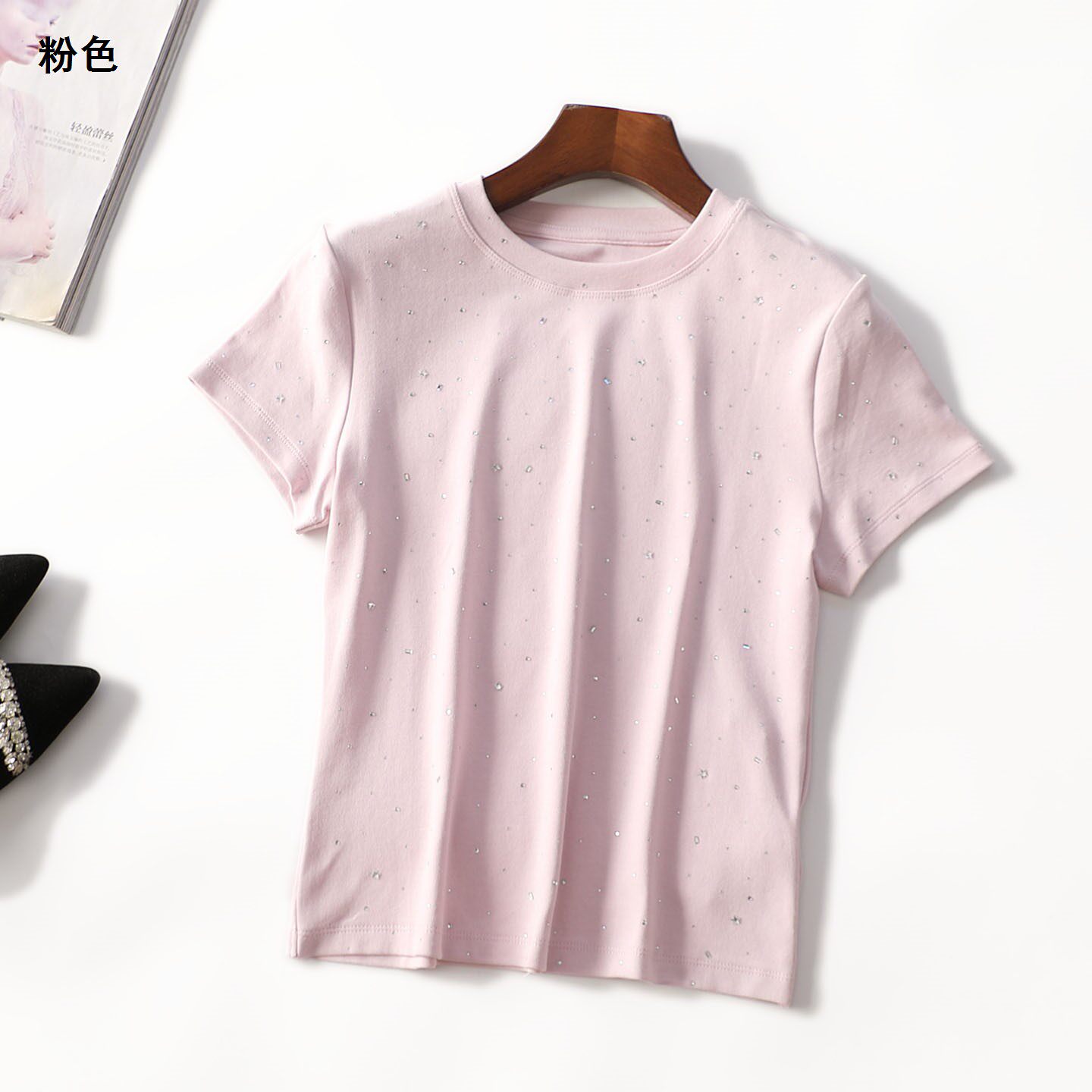249565 夏T恤 女中长款短袖套头.L.XL.2XL.3XL.4XL