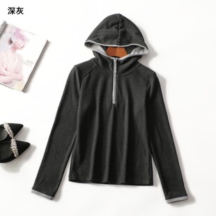 413571 春上衣 女中长款长袖套头.XL.2XL.3XL.4XL