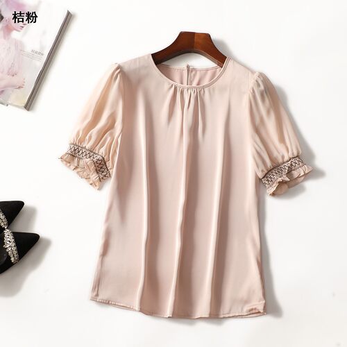 249022 夏上衣 女中长款短袖套头.M.L.XL.3XL