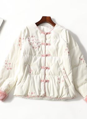 412903 冬羽绒服 女中长款长袖单排扣.M.L