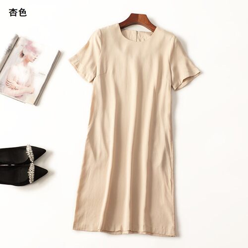 245783 夏连衣裙 深圳女长款短袖圆领.S.L.XL.M