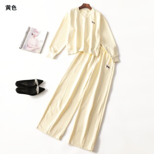 247315 秋卫衣裤子套装 女长款长袖套头.M.L.XL