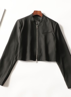 412672 秋外套 女短款长袖拉链