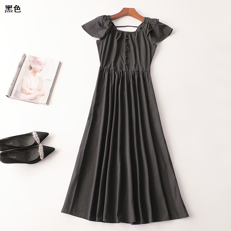 409399 夏连衣裙 女加长款无袖V领现货