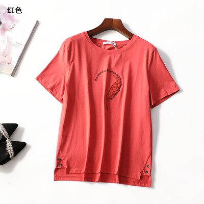 249061 夏T恤 女中长款短袖套头.XL.2XL.3XL.4XL