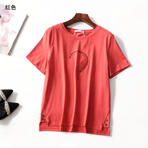 249061 夏T恤 女中长款短袖套头.XL.2XL.3XL.4XL