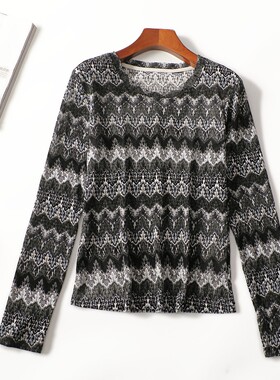 413541 春上衣 女中长款长袖套头