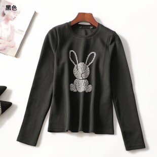 412581 秋T恤 女中长款长袖套头