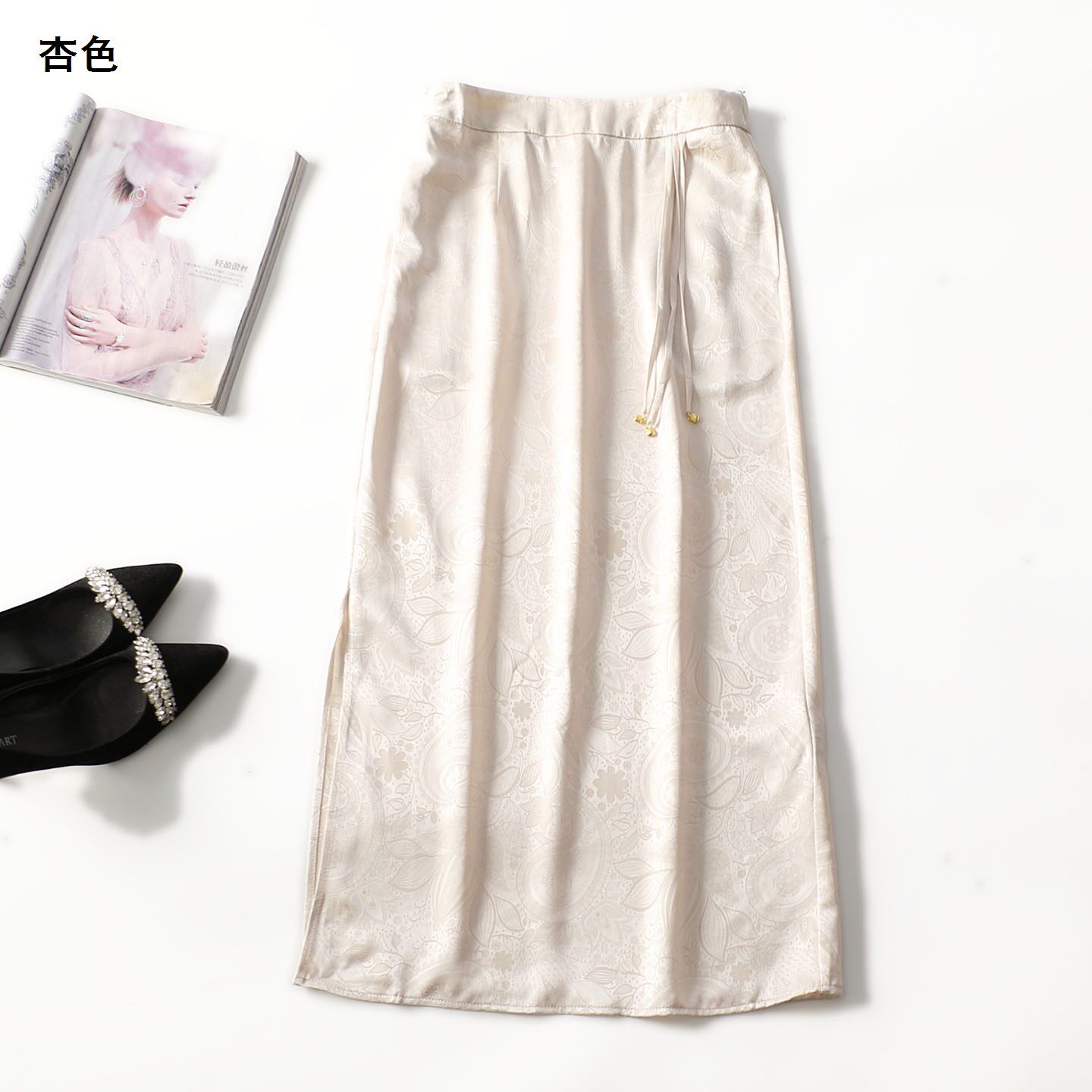 248515南油高端欧洲站高货轻奢女装醋酸高级夏加长半身裙