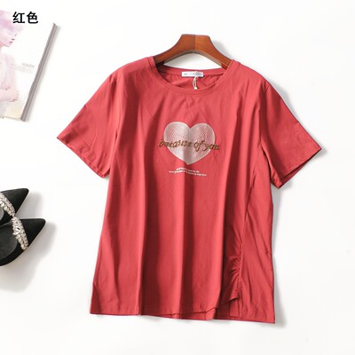249498 清仓夏T恤 女中长款短袖套头.4XL