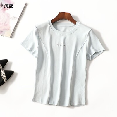 249547 夏T恤 女中长款短袖套头.L.XL.2XL.3XL.4XL