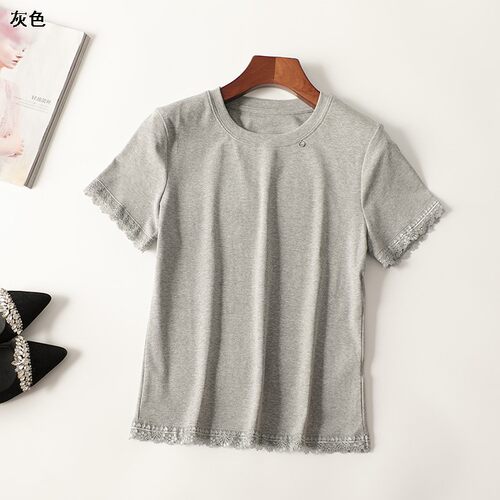 245963 夏T恤 女中长款短袖圆领.L.3XL