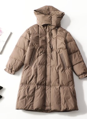 413310 冬长款拉链长袖羽绒服