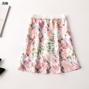 深圳女印花短款 237585 夏醋酸纤维半身裙