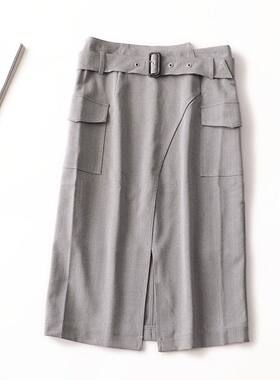 410300 秋人棉半身裙 女加长现货