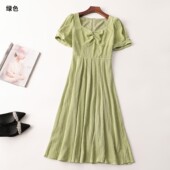 V领短袖 242933 夏加长款 连衣裙