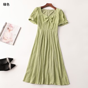 连衣裙 V领短袖 242933 夏加长款