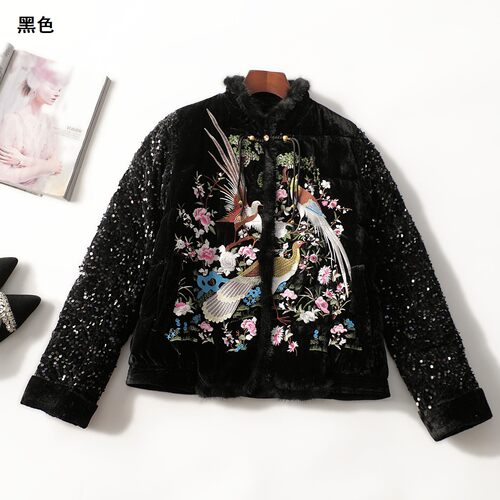 247583 冬羽绒服 女中长款长袖单排扣