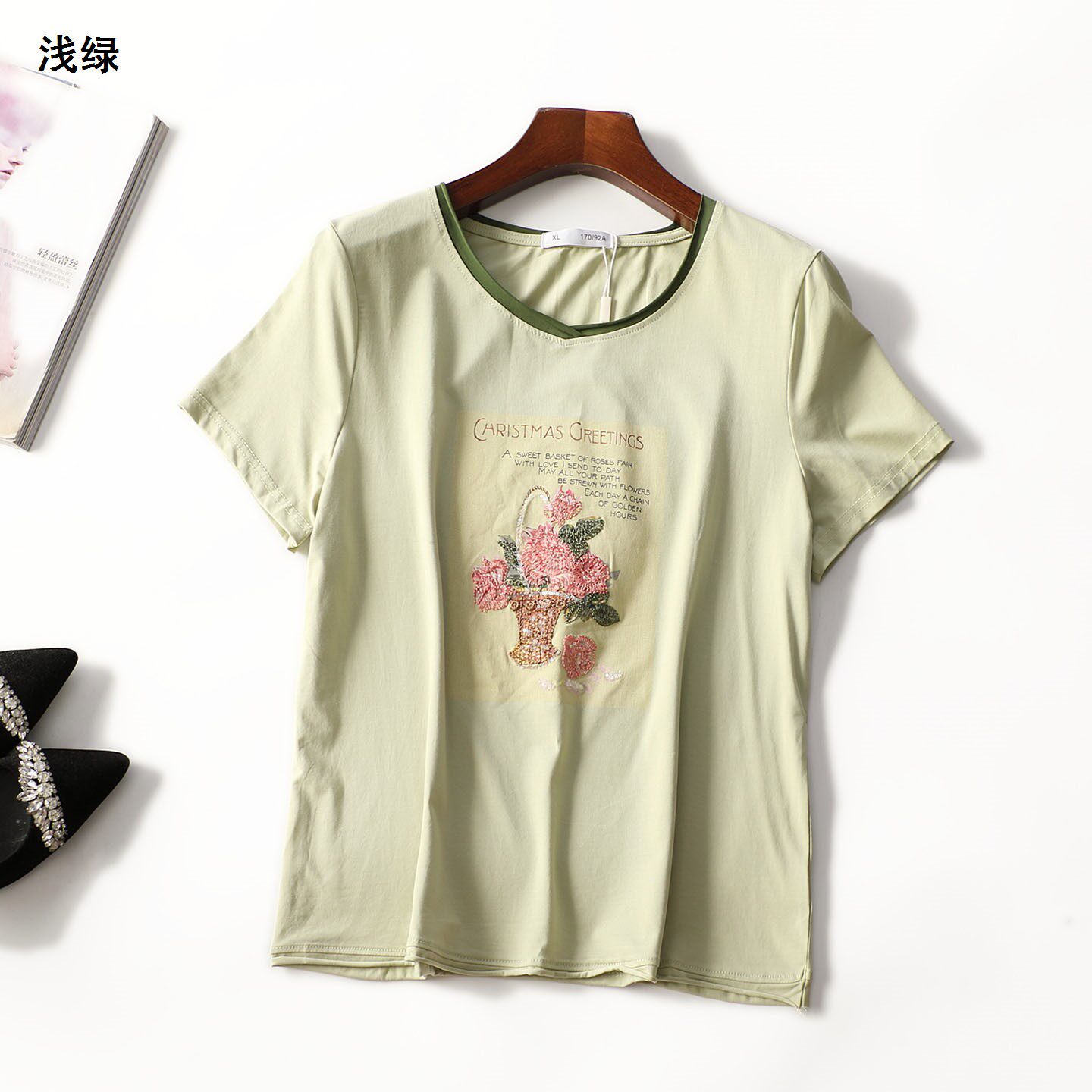 249148 夏T恤 女中长款短袖套头.XL.2XL.3XL.4XL