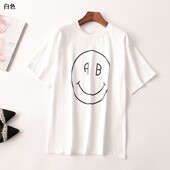 圆领短袖 409490亏本清货南油高端轻奢高档女装 夏中长款 T恤