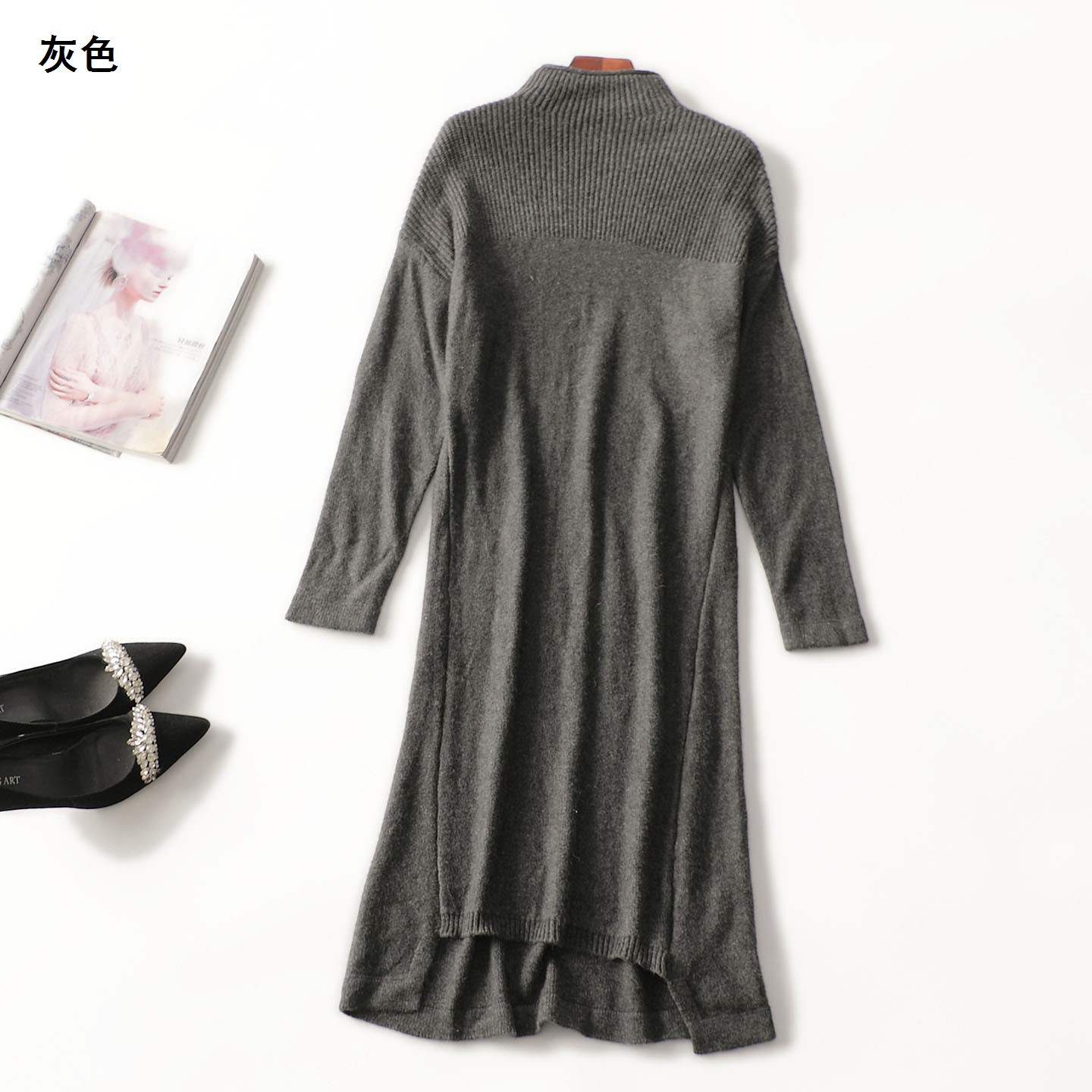 247775 秋连衣裙 女长款长袖套头