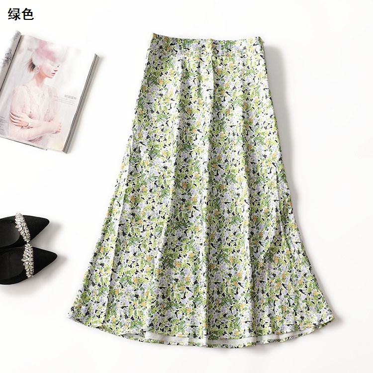 246060 夏半身裙 深圳女印花加长