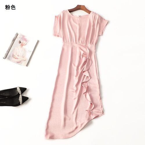 245488 夏连衣裙 女加长款无袖圆领