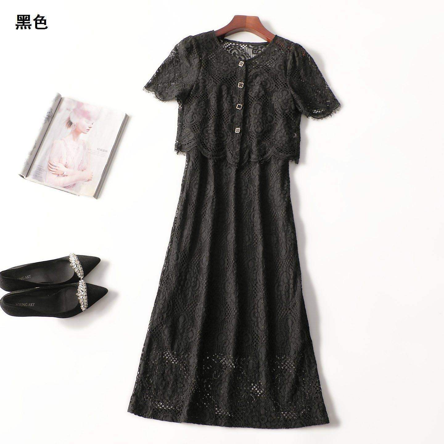 246097 夏上衣长裙套装 女加长款短袖现货.M.L.XL.2XL.3XL