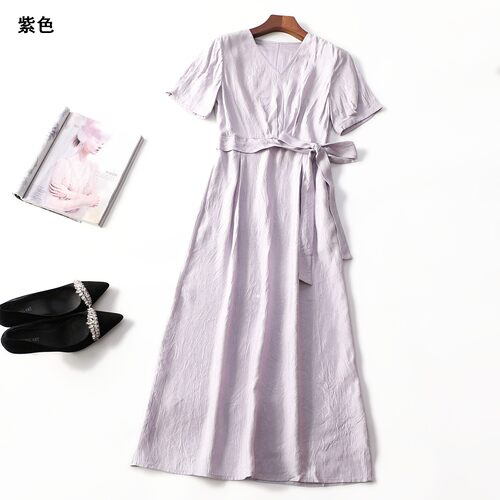 248226 夏连衣裙 女加长款短袖套头.M.L.XL.2XL