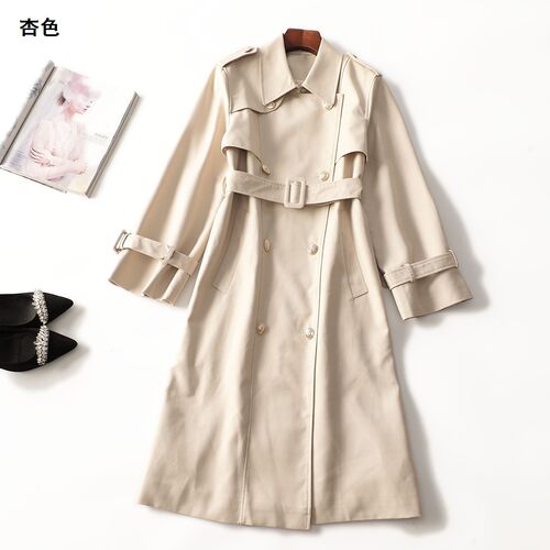 247617 秋风衣 深圳女加长款长袖单排扣.S.M.XL